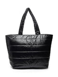 Uno Striped Quilted Polyester Tote Bag