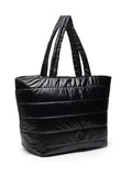 Uno Striped Quilted Polyester Tote Bag