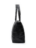 Uno Striped Quilted Polyester Tote Bag