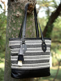 Geomat Striped Cotton Jacquard Tote Bag