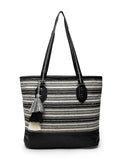 Geomat Striped Cotton Jacquard Tote Bag