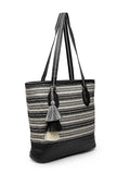 Geomat Striped Cotton Jacquard Tote Bag