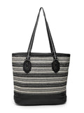 Geomat Striped Cotton Jacquard Tote Bag