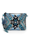 Kooky Geometric Embellished Cotton Canvas Sling Bag