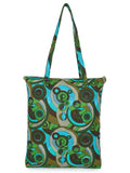 Eco-Friendly Multicolor Floral Printed Cotton Canvas Shopping Bags (Pack of 3)