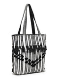 Boho Striped Cotton Dari Canvas Tote Bag