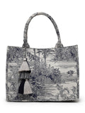 Jungle Toile Cotton Jacquard Handheld Bag