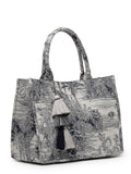 Jungle Toile Cotton Jacquard Handheld Bag