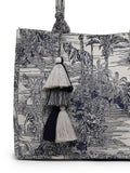 Jungle Toile Cotton Jacquard Handheld Bag