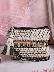 Boho Knot Stich Striped Canvas Dari Sling Bag