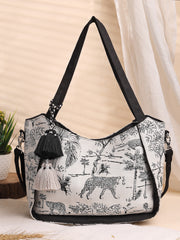 Jungle Toile Cotton Jacquard Tote Bag