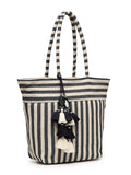 Boho Woven Striped Cotton Jacquard Tote Bag