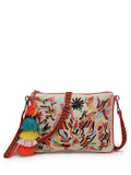 Boho Quirky Embroidered Cotton Canvas Sling Bag