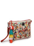 Boho Quirky Embroidered Cotton Canvas Sling Bag