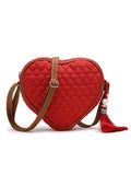 Amour Polyester & Vegan Leather Chevron Quilted Sling Bag