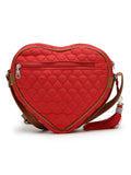 Amour Polyester & Vegan Leather Chevron Quilted Sling Bag