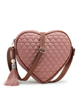 Amour Polyester & Vegan Leather Chevron Quilted Sling Bag