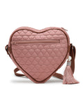 Amour Polyester & Vegan Leather Chevron Quilted Sling Bag