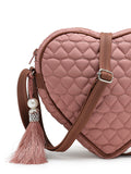 Amour Polyester & Vegan Leather Chevron Quilted Sling Bag