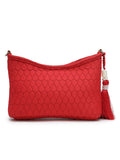 Amour Polyester & Vegan Leather Chevron Quilted Sling Bag