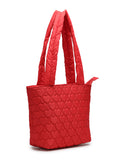 Amour Polyester Heart Quilted Handheld Bag