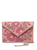 Lush Floral Embellished Satin Sling Bag