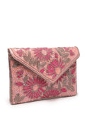 Lush Floral Embellished Satin Sling Bag