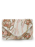 Lush Abstract Embellished Cotton Canvas Sling Bag