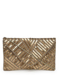 Kooky Chevron Sequinned Embellished Satin Sling Bag