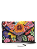 Boho Floral Bead Work Cotton Canvas Sling Bag