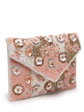 Lush Floral Embellished Cotton Canvas Sling Bag