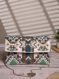 Tribal Ethnic Motifs Embellished Cotton Canvas Sling Bag