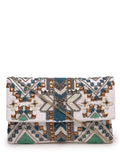 Tribal Ethnic Motifs Embellished Cotton Canvas Sling Bag