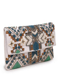 Tribal Ethnic Motifs Embellished Cotton Canvas Sling Bag