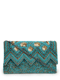 Tribal Chevron Embellished Cotton Canvas Sling Bag