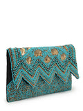 Tribal Chevron Embellished Cotton Canvas Sling Bag