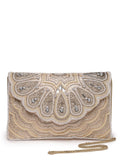 Tribal Scale & Paisely Embellished Satin Sling Bag