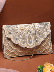 Tribal Scale & Paisely Embellished Satin Sling Bag