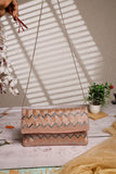 Kooky Chevron Embellished Cotton Canvas Sling Bag