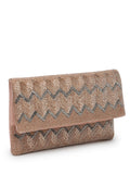 Kooky Chevron Embellished Cotton Canvas Sling Bag