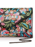 Boho Floral Embellished Satin Sling Bag