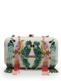 Adorn Quirky Embellished Corduroy Clutch