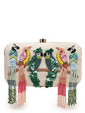 Adorn Quirky Embellished Corduroy Clutch