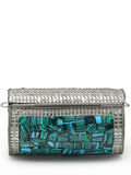 Mosaic Mosaic Embellished Metal Clutch