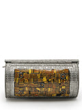 Mosaic Mosaic Embellished Metal Clutch