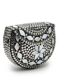 Mosaic Mosaic Embellished Metal Clutch