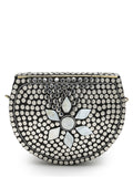 Mosaic Mosaic Embellished Metal Clutch