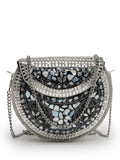 Mosaic Mosaic Embellished Metal Clutch