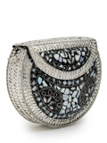 Mosaic Mosaic Embellished Metal Clutch