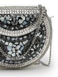 Mosaic Mosaic Embellished Metal Clutch